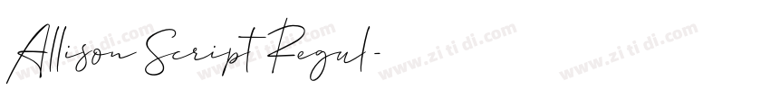 Allison Script Regul字体转换